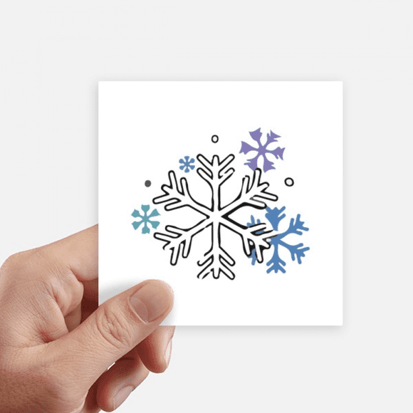 Weather Winter Snow Illustration Pattern Sticker Square Waterproof Stickers Wallpaper Car Decal