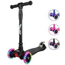 Kojooin Kick Scooter 3 Wheel Scooter, Kids Scooter for Boys Girls Age 3-10, Training Scooter for Toddlers with 4 Adjustable Height, Black