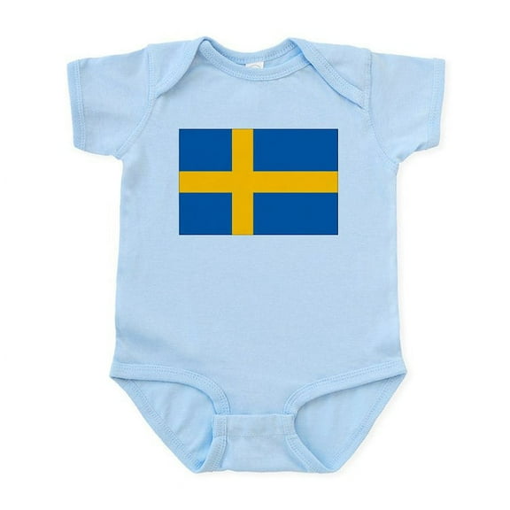 CafePress - Swedish Flag Infant Bodysuit - Baby Light Bodysuit, Size Newborn - 24 Months
