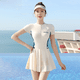 thumbnail image 3 of Traje de baño de verano para mujer, ajustado, cómodo, con cobertura de barriga, para piscina de aguas termales, especial, de una pieza, traje de baño conservador, 3 of 6