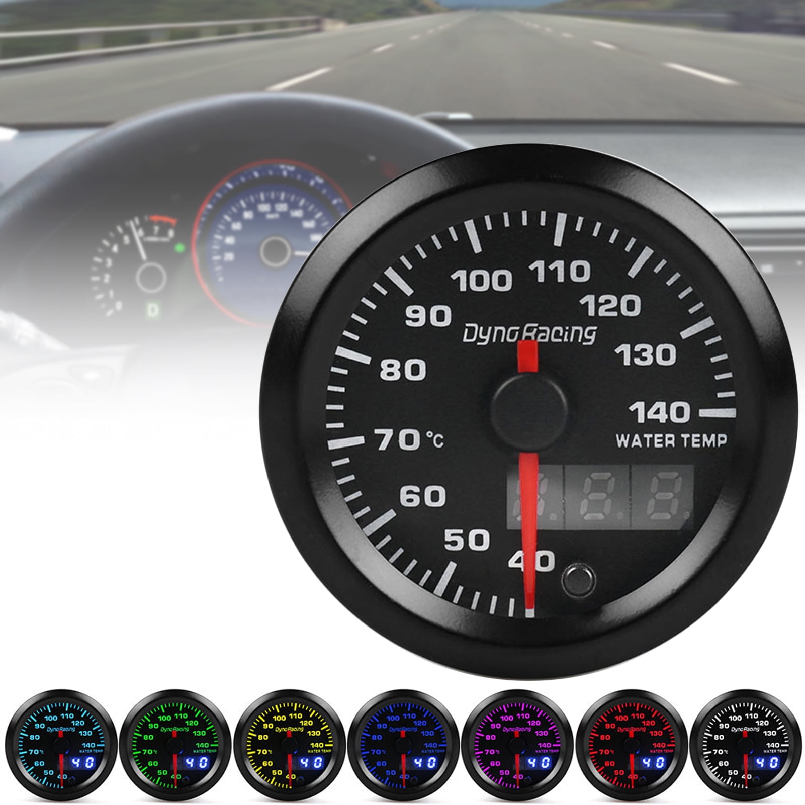 Electronic measuring equipment 2 52mm 7 Colors Car Water Temp Gauge 40-140 Celsius Water Temperature Meter High Speed Motor With Sensor Electronic measuring equipment 2 52mm 7 Colors Car Water Temp Gauge 40-140 Celsius Water Temperature Meter High Speed Motor With Sensor