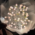 thumbnail image 2 of Bouquet De Tulipan Con Tira De Luz, Bricolaje Brillante Flores Artificiales Lámpara De Mesa De, 2 of 8