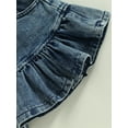thumbnail image 6 of Coduop Toddler Baby Girls Clothes Summer Outfit Solid Color Tank Top Vest+Denim Skirt Set, 6 of 8