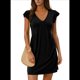 thumbnail image 1 of Vestido Tipo Chaleco Holgado con Mangas de y Escote en V Profundo para Mujer, Color Negro, Talla M, 1 of 6