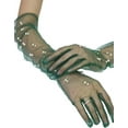thumbnail image 4 of YooGuoGuo Women's Long Tulle Gloves Pearl Bridal Sheer Mesh Gloves Wedding Opera Prom Party Hallowmas Decoration Accessories, 4 of 7