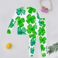 thumbnail image 2 of Xmyrz Toddler Girls Pajama Sets 2 Piece Pants Set Skin Friendly St Patricks Day Outfit Sleepwear Leisure Prints Long Sleeve Boys Pj Set Nightdress, 2 of 4