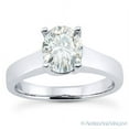thumbnail image 2 of Oval Brilliant Cut Charles & Colvard Moissanite Trellis Solitaire Engagement Ring in 14k White Gold, 2 of 4