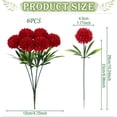 thumbnail image 3 of 1 Bunch Artificial Chrysanthemum Ball Flowers Bouquet, Silk Hydrangea Bridal Wedding Bouquet for Home Office Garden Party Office Coffee House Decoration & Wedding Arrangement, Red, 3 of 7