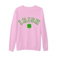 thumbnail image 4 of Charella Sweatshirts for Women St Patricks Day Decorations Long Sleeve Crewneck Tops 2024 Trendy T-shirt,Pink,L, 4 of 5
