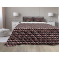 thumbnail image 1 of Abstract Comforter & Sham Bedding Set, Composition of Round Shapes and Curving Vertical Streaks, 3 pcs Duvet Set Microfiber Filling Quilt, 5 Sizes, Coral Slate Blue, by Ambesonne, 1 of 4