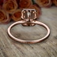 thumbnail image 4 of 1.50 Carat Peach Pink Morganite (emerald cut Morganite) Diamond Halo Engagement Ring 10k Rose Gold, 4 of 4