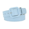 thumbnail image 2 of Women Belt Multi Holes Adjustable Length Square Buckle Faux Leather Waistband Jeans Dress Coats Candy Color Belt, 2 of 7