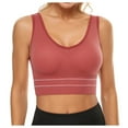 thumbnail image 2 of Eashery Womens Plus Exercise Bras Low Impact Tank Padded Comfortable Womens Bra Red L, 2 of 4