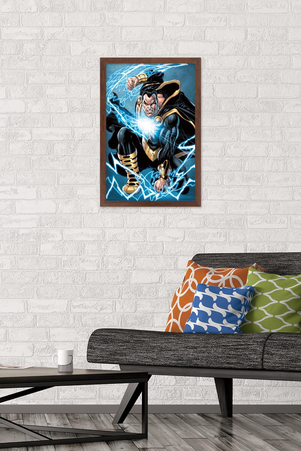 DC Comics - Black Adam - Lightning Wall Poster, 14.725" x 22.375", Framed