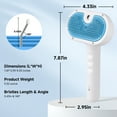 thumbnail image 6 of Pet Steam Brush for Dog & Cat - 3-in-1 Steam Grooming Slicker Brush & Undercoat Rake for Shedding - Self Cleaning Spray Comb with Mist for Long & Short Haired Pets - Includes Waterless Shampoo, Blue, 6 of 9