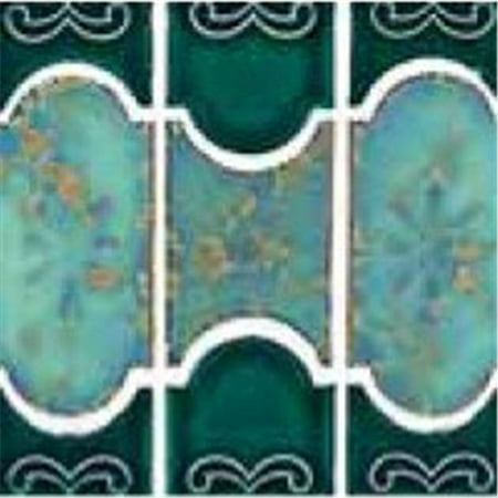 Shop Tile Box - Master Tile BUE37 Buenos Botanical Pool Tile, Teal Green - 20 Sheet - 21.4 sq. ft. Box Glazed