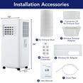 thumbnail image 5 of 10000 BTU Portable Air Conditioners, 3-in-1 Cooling, Fan & Dehumidifier, Cools 600 Sq.Ft, LED Display, Remote Control, 24H Timer, Window Kit Included for Bedrooms, Dorms, Apartments, 5 of 8