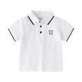 thumbnail image 3 of YOUYEDIAN Back to School Polo Shirt for Toddler Boys Kids Preppy Short Sleeve Collared School Uniform Soft Cotton T Shirts, 3 of 5