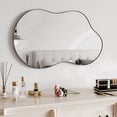 thumbnail image 3 of PAIHOME Irregular Wall Mirrors 24"×36" – Black Asymmetrical Wavy Decorative Bathroom Mirrors for Bedroom Living Room, 3 of 7