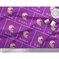 thumbnail image 2 of Soimoi Purple Rayon Fabric Text & Owl Bird Decor Fabric Printed Yard 42 Inch Wide, 2 of 5