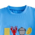 thumbnail image 6 of Boys Smocked Outfit 2T Toddler Baby Boy Girl Crawfish Outfit Lobster Short Sleeve T-Shirt Tops Shorts Set Baby Summer Clothes, 6 of 7
