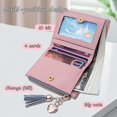 thumbnail image 4 of Leather Wallet, Pu Small Purses for Women, Bifold Card Holder Small Purse with Zipper Coin Pocket, Multicard Women'S Wallets Coin Purse for Cash, Card, Bill (Pink), 4 of 5