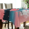 thumbnail image 3 of Pink Flamingos Rectangle Tablecloth Waterproof Polyester Table Clothative Stain Resistant & Wrinkle Resistant Washable Table Cover for Dining Table/Party/Camping 60x120 Inch Decor Gift, 3 of 7