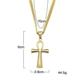thumbnail image 2 of Lordgold Meaning "Life" Egyptian Ankh Pendants Necklace in 14K Yellow Gold Hieroglyph Jewelry with Chain, 2 of 7