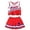 Red, variant on Girls Cheerleading Uniform Set Student Athletic Performance Dance Costume Blue A