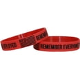 thumbnail image 2 of Red Remember Everyone Deployed Silicone Rubber Wristband [Pack of 2 - Red - 8"], 2 of 2