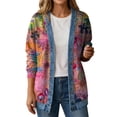 thumbnail image 2 of PFRNLF Women's Denim Cardigan Lightweight Long Sleeve Casual Open Front Button Down Cardigans, 2 of 5