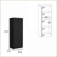 thumbnail image 6 of Kitchen Pantry 47"H One Door Cabinet, Four Interior Shelves, Black | Particle Board | Particle Board, 6 of 7