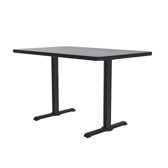 Correll 29"H Commercial Laminate Cafe and Breakroom Table in Gray Granite