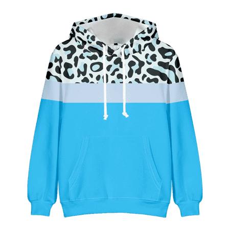 

MLFU Women s Stitching Hooded Pullover Plush Fleece Ecosmart Sporty Hooded For Girls