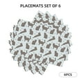 thumbnail image 2 of Placemats Set Of 4 / 6, Elegant Cute Cartoon Cat Placemats For Dining Table Indoor/Outdoors Heat Resistant Washable Placemats 18" X 12", 2 of 8