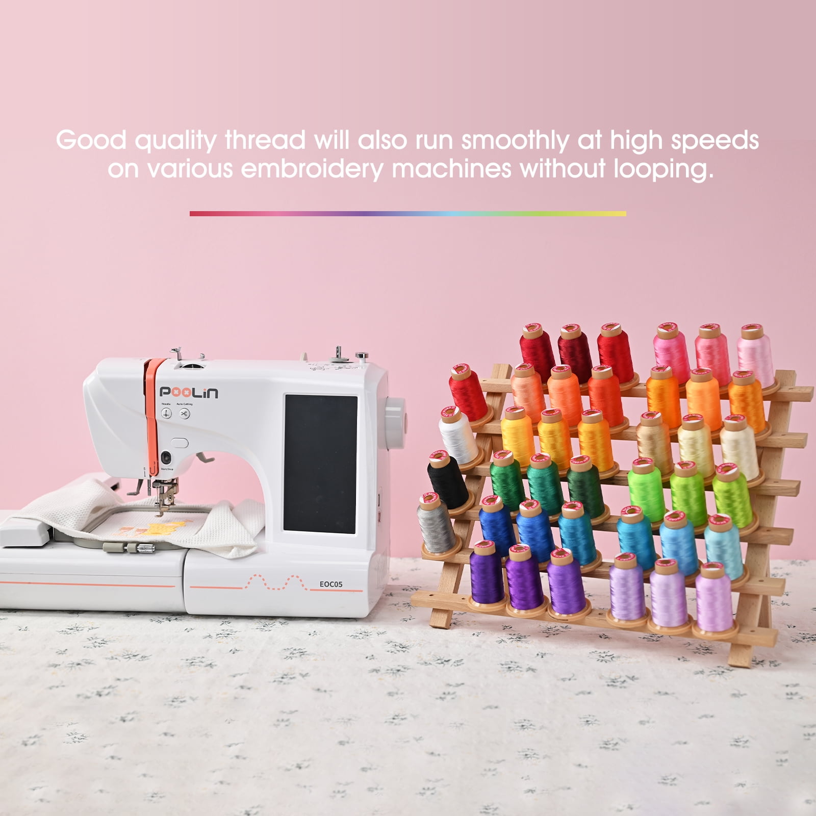 RICHWORD Embroidery Thread 40 Colors, 800M (874Y) Polyester Thread Kit Each Spool