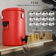 thumbnail image 2 of KFFKFF Insulation-Enhanced Beverage Server, 4.5 Gallon 17.2 Liter, Dual-Temperature Drink Dispenser with Lever, Safe for Serving Hot Tea, Coffee, Water in Cafes, Restaurants, and Beverage Stores, 2 of 9