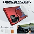 thumbnail image 6 of For Samsung Galaxy S23 FE Phone Case,With 360°Rotatable Invisible Magnetic O-Ring Kickstand,Compatible with Mag-Safe,Heavy Duty Shockproof Protection Anti-Scratch Rugged Slim Phone Case,Red, 6 of 7
