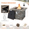 thumbnail image 4 of Costway 7 PCS Patio Furniture Set with 50,000 BTU Fire Pit Table Wicker Sofa Set with Cushions Navy, 4 of 10