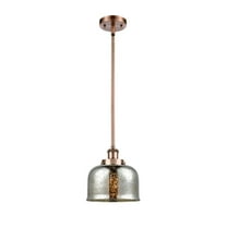 916-1S-AC-G78-Innovations Lighting-Bell - 1 Light Stem Hung Mini Pendant In Industrial Style-10 Inches Tall and 8 Inches Wide-Antique Copper