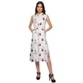 thumbnail image 2 of Moomaya Printed Button Down Sleeveless Kurti Dress With Pocket Casual Work Shirt, 2 of 5