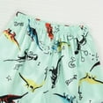 thumbnail image 5 of REDARER Boys Girls Dinosaur Print 2-Piece Satin Pajama Set Short Sleeve Button-Down Sleepwear & Loungewear,5-6 Years, 5 of 7