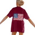 thumbnail image 3 of Blusas de Manga Corta Casuales para las Mujeres Verano Cuello Redondo Moda Impresa Blusa, Top Ligero para el Hogar Y Diario, 3 of 6