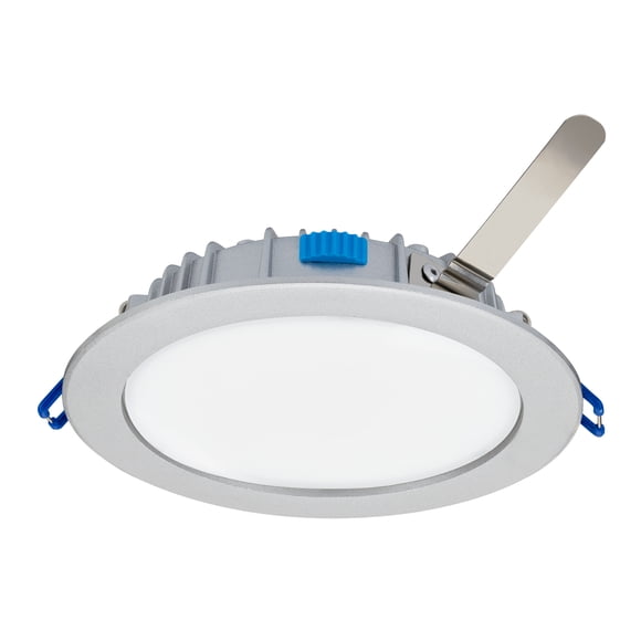 Estevez luminario LED empotrable SLIM DIM CCT, 12 Watts, 3 temperaturas, regulable, plata