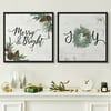 My Texas House - Wreath Sentiments Framed Canvas Wall Art Set - 30x30
