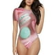 thumbnail image 1 of Fotbe Pastel Macarons Delight Body de Mujer con Cuello Redondo y Mangas Cortas, Sin Mangas Ajustado, Suave, Cómodo y Básico-Large, 1 of 7