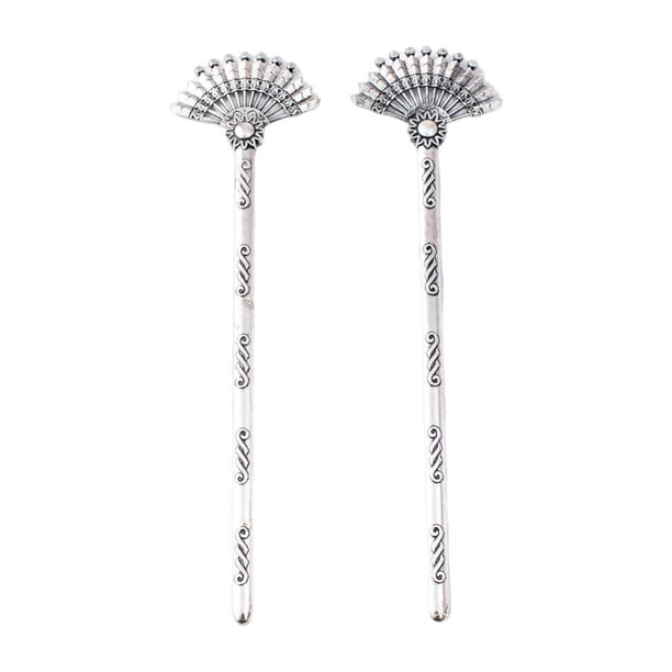 Palillos para el cabello sweethay antiguo encanto Clip marcador colgante plata antigua