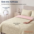 thumbnail image 5 of Loomsnest 3-Piece Full/Queen Comforter Set, All Season Duvet Insert, Soft, Lightweight, Diamond Stitched, Reversible Down Alternative Comforter (Pink & Beige), 5 of 7