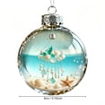 thumbnail image 6 of Ocean Animal Christmas Ornaments, 3.2In Blue Hanging Bauble with Sea Glass Decor, Coastal Beach Themed Decoration with Seashells Starfishes for Christmas Tree Party Gifts, 6 of 7