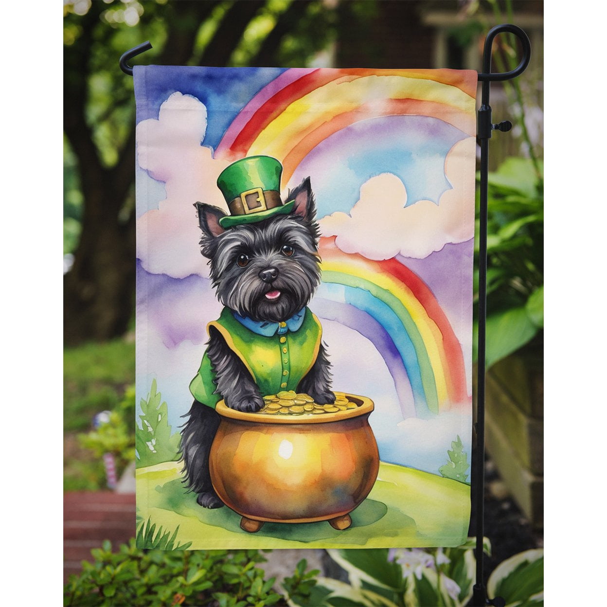 Cairn Terrier St Patrick's Day Garden Flag 11.25 in x 15.5 in